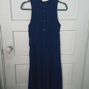 Banana republic blue dress with pockets
